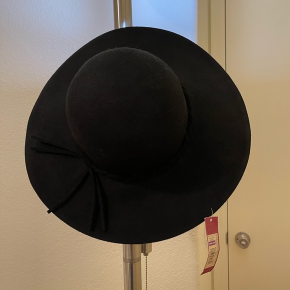 NWT Merona Spirit Floppy Black Wool Hat - Picture 4 of 4